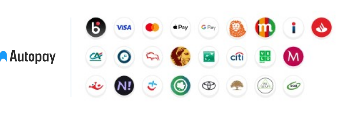 icons representing available online payments